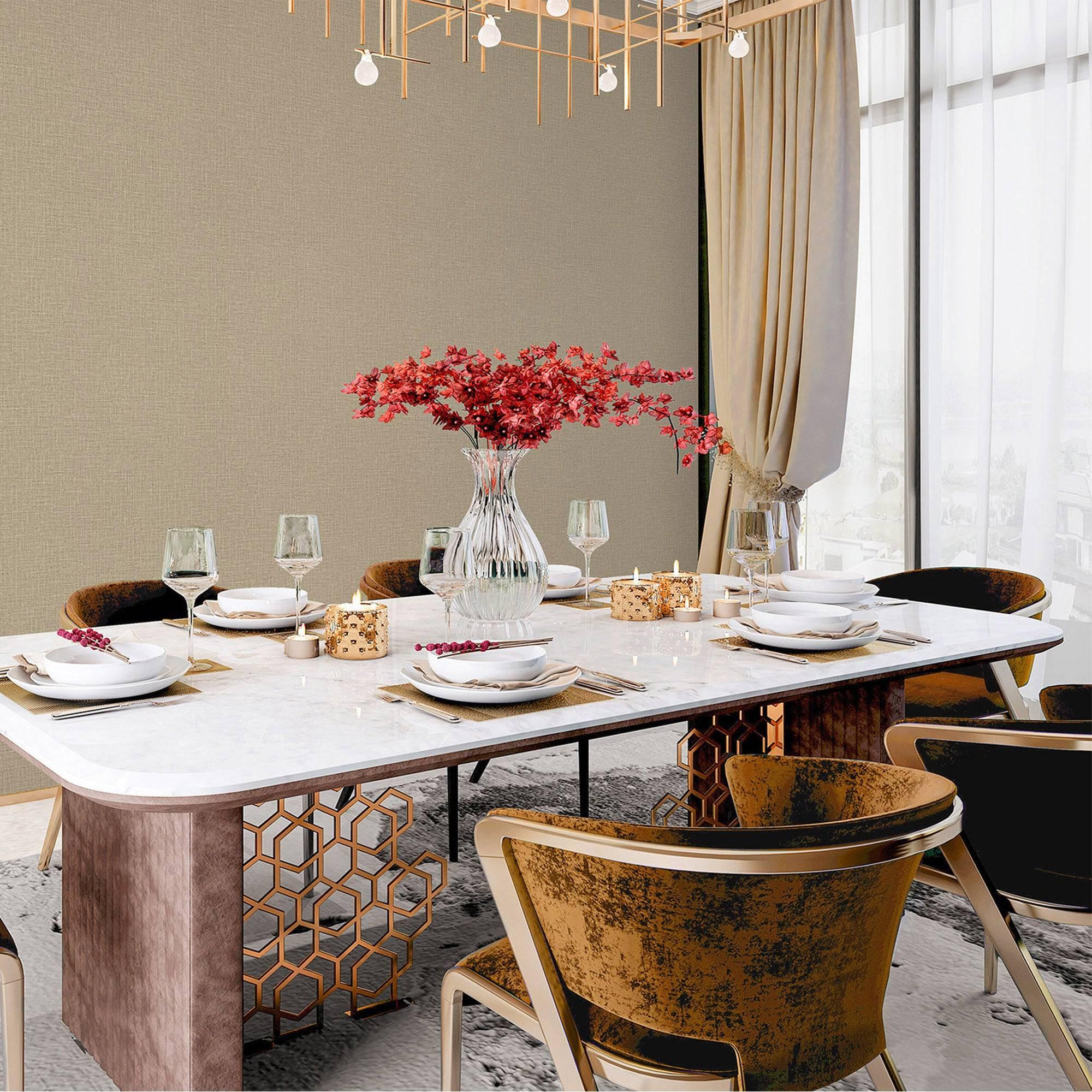 Textured wallpaper in a refined Sacramento interior